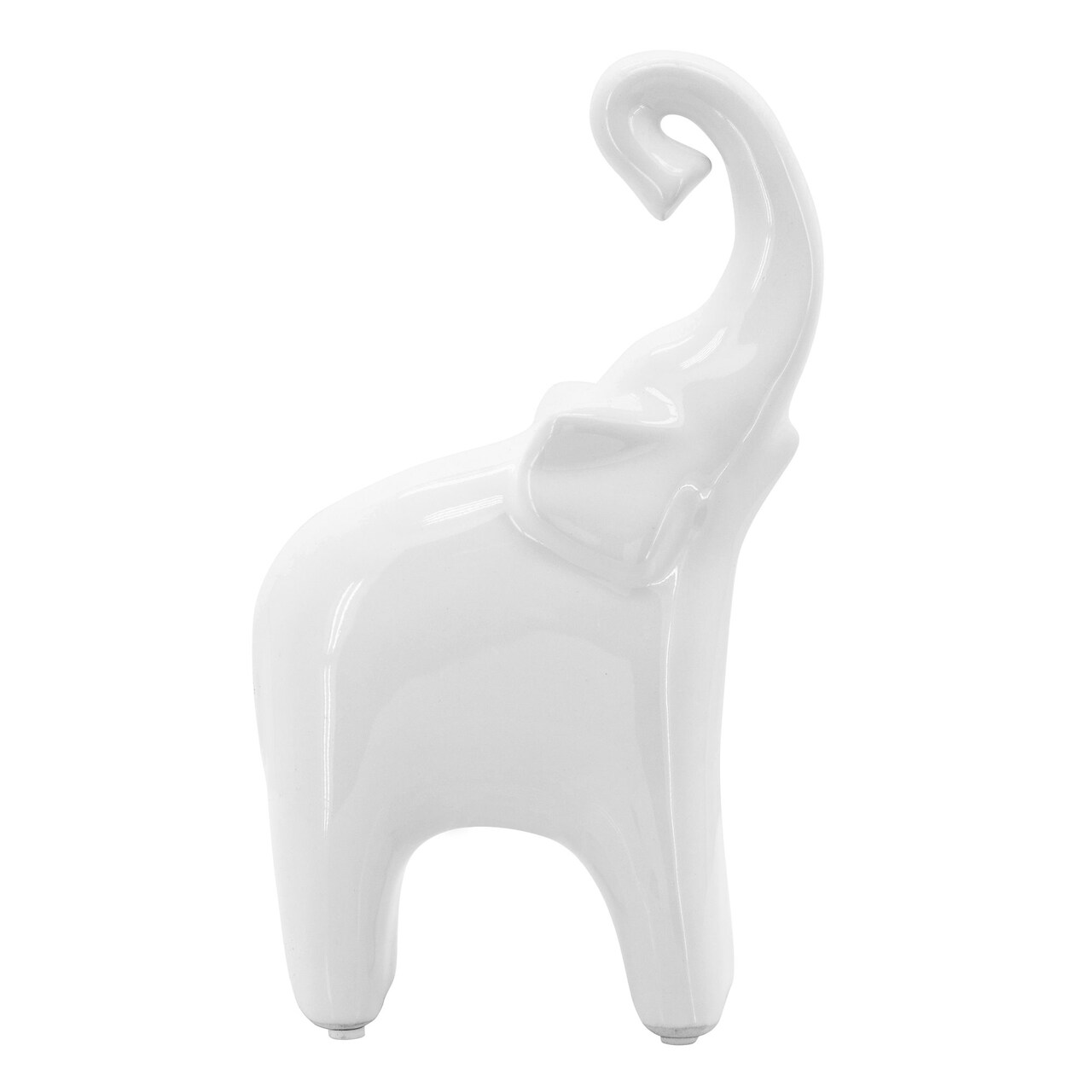 Kingston Living Ceramic Elephant Tabletop Figurine - 11" - White